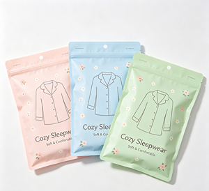 Sac d'<span class=keywords><strong>emballage</strong></span> pour vêtements personnalisé avec fermeture éclair, multi-tailles, imperméable, pour un <span class=keywords><strong>emballage</strong></span> pratique des vêtements de nuit - Vente chaude - Product Image 1