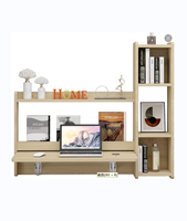 Bureau pour ordinateur portable pliable mural de 41 pouces avec étagère de rangement Design flottant pour les petits espaces de chambre à coucher