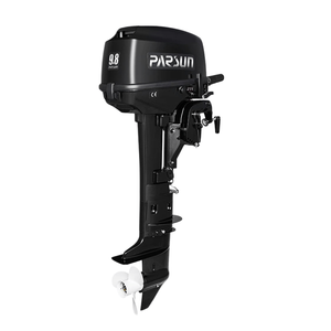Moteur marin professionnel 9,8 CV, moteur <span class=keywords><strong>hors</strong></span>-bord 2 temps, arbre court de 15 pouces, <span class=keywords><strong>d</strong></span>émarrage manuel, moteur de bateau 169cc pour bateau pneumatique, dinghy, PVC - Product Image 2