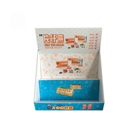 Support d'affichage de comptoir en carton ondulé pliable et portable, écologique et recyclable, pour supermarché