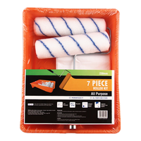 Kit d'outils de peinture et de décoration Sanfine pour la maison avec bac à peinture en plastique, pinceau et rouleau anti-peluches pour la décoration murale