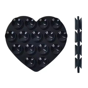 Soporte de ventosa para teléfono con diseño de corazón de doble cara y espejo para ducha - Product Image 3