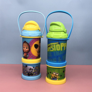 Bouteille d'<span class=keywords><strong>eau</strong></span> et boîte à collation <span class=keywords><strong>3D</strong></span> en plastique multifonctionnelle 2 en 1 pour enfants Combo avec Botellas De Agua pour l'<span class=keywords><strong>eau</strong></span> bouillante - Product Image 4