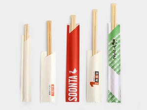 Baguettes jetables en bambou écologiques personnalisables pour restaurants, nouveau style chinois - Product Image 2