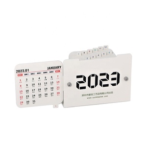Custom Metal Table Calendar Small Stand-Up Desk Business Printed Decorative Display Promotional Business Gifts