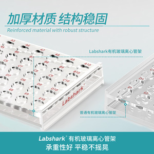 Soporte para Tubos de Centrífuga de Acrílico Labshark de 50 ml, Apertura Uniforme, Colocación Estable, Uso en Laboratorio - Product Image 4