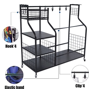 Expositor Metálico Multiusos para Garaje, Almacenamiento de Gorras y Bolsos de Golf, Organizador de Equipamiento Deportivo y Accesorios de Fitness - Product Image 3