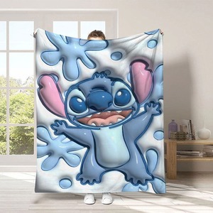 Couverture en flanelle polaire super douce et portable, personnalisable sans MOQ, avec impression 3D, motif mignon de points de couture, pour bébés et enfants, par sublimation - Product Image 4