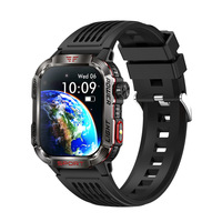 Reloj Inteligente Deportivo con Pantalla IPS y Carcasa de Aleación, Linterna, Luz Azul, Monitor de Altitud, Frecuencia Cardíaca, Llamadas, Mensajes y Rastreador de Actividad Física