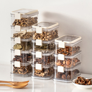 Spice <b>Storage</b> <b>Box</b> Stackable Airtight Food Grade Plastic Lid For Kitchen Home Use - Product Image 2