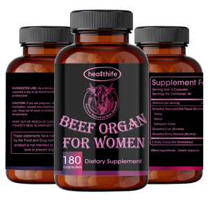 Suplemen Organ Sapi untuk Wanita Kapsul Hati Sapi, Sumsum Tulang, Ovarium, Rahim, dan Saluran Nasi untuk Dukungan Kesehatan Wanita - Product Image 1