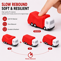 Jouet anti-stress en PU souple en forme de camion pour Halloween et Noël, petit cadeau, logo personnalisé, emballage couleur, OEM ODM, vente en gros d'usine