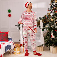 Pyjamas de Noël Personnalisés en Gros pour Couples, Enfants et Femmes en Bambou, Pyjamas Assortis de Noël pour Toute la Famille