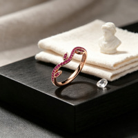Glänzender 925 Silber Kubischer Zirkonia Edelstein Roségold Plattiert Hautfreundlich Poliert Modeschmuck für Damen Formelle Anlässe