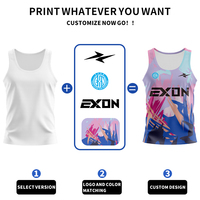 Kaos Lari Profesional EXON Ringan dengan Fungsi Cepat Kering untuk Balapan Lari dan Atletik, Sprint, dan Acara Kompetisi