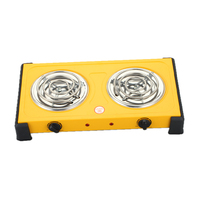 Kompor Listrik Ganda YONGQIAN YQ-200H-2 2000W Daya Tinggi, Hot Plate Portabel 2 Tungku untuk Pemanasan Cepat