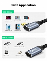 HD 4K USB C Verlängerung kabel 100W PD 5A rechtwinklige Biegung 90 Grad Gen2 USB 3.1 Typ C Verlängerung kabel für Macbook Samsung Laptop