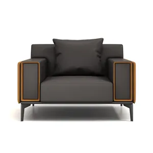 Modern Design Minimalist Luxury Style Leather Modular Office Furniture Sofa