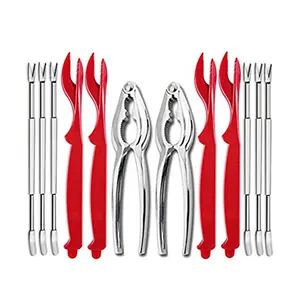 Cina fabbricazione di metallo granchio cracker aragosta cracker picks forks 12pcs multifunzionale frutti di mare tools set