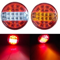 Feu arrière LED Hamburger pour camion, remorque, châssis, camping-car, 12-24V, universel, rond, feu de position arrière