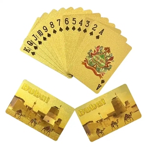 Carte da gioco personalizzate in lamina d'oro all'ingrosso stampa personalizzata Dubai Burj Al carte da gioco in oro arabo carte da Poker in oro - Product Image 5