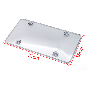 Cubierta protectora de etiqueta de coche de plástico tintado Marcos de placa de matrícula de acrílico - Product Image 3