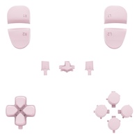 Boutons complets roses eXtremeRate pour contrôleur PS5 Edge Dpad Action Share Options Home R1L1 R2L2 Touches boutons