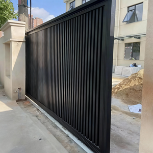 Puerta <span class=keywords><strong>de</strong></span> Entrada Moderna <span class=keywords><strong>de</strong></span> Aluminio, Puertas Corredizas para Entrada <span class=keywords><strong>de</strong></span> Vehículos con Automatización - Product Image 4