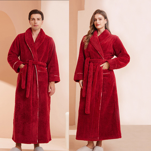 Accappatoio Invernale Unisex in Morbido <span class=keywords><strong>Pile</strong></span> Sherpa con Collo a Scialle, Vestaglia Lunga, <span class=keywords><strong>Pigiama</strong></span> a Prezzo all'Ingrosso per Donna/<span class=keywords><strong>Uomo</strong></span> - Product Image 3