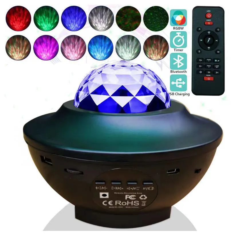 HYXL Wholesale Star Projector with Remote Control Smart BT Music Led Starlight Sky Starry USB Aurora Night Light Lamp Projector