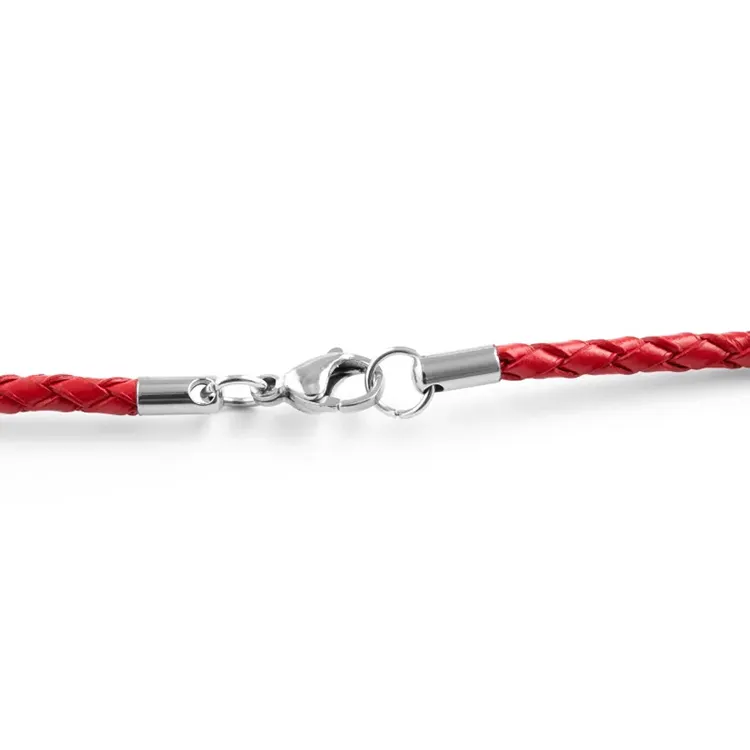 Collar de cuerda trenzada de cuero para hombres y mujeres, cadenas de 3mm para fabricación de joyas, cadena de cuero multicolor