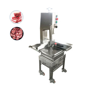 Scie à os verticale en acier inoxydable de type 310 pour usage commercial en restaurant, coupe-viande congelée efficace, état neuf, avec moteur - Product Image 3