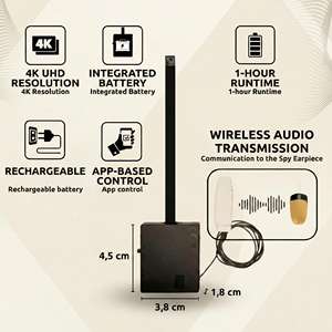 Módulo de Cámara Portátil Mini 1080P y Auricular Inalámbrico de Inducción para Administración de Exámenes - Product Image 2
