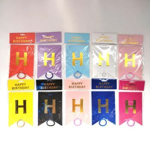 2024 Offre Spéciale papier multicolore matériel joyeux anniversaire suspendu drapeau <span class=keywords><strong>de</strong></span> chaîne pour <span class=keywords><strong>fond</strong></span> Photo - Product Image 3