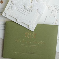 Invitations d'affaires personnalisées de luxe, gravure 3D, cartes en papier velours, invitations haut de gamme pour banquets d'entreprise, galas, cérémonies de remise de prix