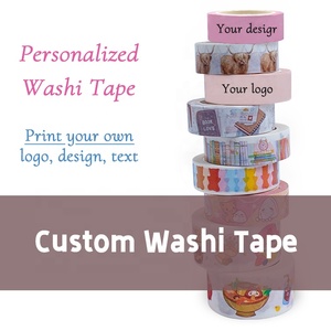 Cá nhân Washi Băng giấy tùy chỉnh in đầy đủ màu sữa Sticker Indonesia giấy masking cho Tạp Chí - Product Image 2