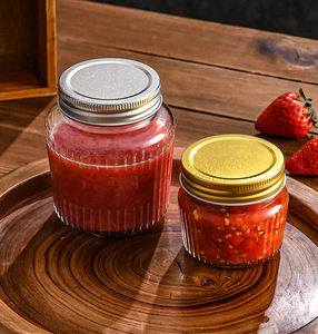 New Design Food Grade Empty Clear Round <strong>Bird</strong> <strong>Nest</strong> Bottle Jam Glass Jar With <strong>Gold</strong> Lid - Product Image 4
