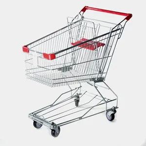 Fabrik-Direkt 100 L 4-Rad-Einkaufswagen Supermarkt-Strolley Großkapazitäts-Einkaufswagen Trolley