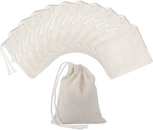Sachets de thé en maille de nylon PA vides biodégradables en forme de pyramide avec cordons de serrage - Product Image 1