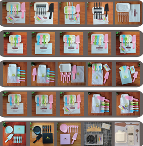 Presa di fabbrica piatto di plastica colorato forchetta e coltello per festa torta di compleanno Set di stoviglie usa e getta torta posate Set - Product Image 5