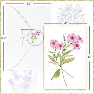 Biglietti di auguri floreali in bianco adesivi in lamina d'oro papiro acquerello per matrimonio stazionario compleanno Baby Shower - Product Image 4