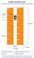 Casier de rangement intelligent électronique à empreintes digitales pour colis et bagages, idéal pour les centres commerciaux