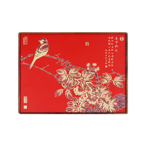 Décoration d'art originale en laiton style Art Déco, motif oiseau, fleur et animal poétique, cadeau d'anniversaire pour la décoration de chambre et de <span class=keywords><strong>salon</strong></span>, texture premium, pour bureau - Product Image 2