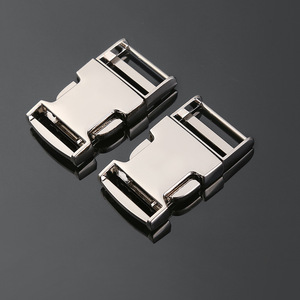 Side Release Buckle Metal Silver Black Durable For Bags Adjustable <b>Webbing</b> Hardware Accessory - Product Image 1