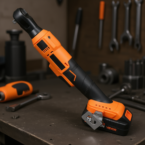 Clé à cliquet électrique Vevor, entraînement 3/8 pouce, batterie lithium-ion 18V, sans fil, avec chargeur, prises et adaptateurs - Product Image 2