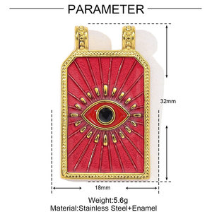 Fino pulido amor ojos <span class=keywords><strong>Tarot</strong></span> DIY titanio acero colgante chapado <span class=keywords><strong>en</strong></span> oro mujer diablo ojo y águila colgante de acero inoxidable - Product Image 3