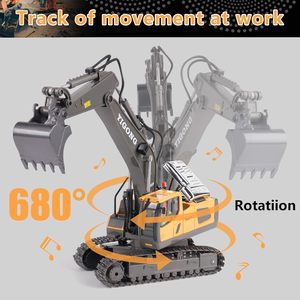 Kouyikou 11 canales <span class=keywords><strong>RC</strong></span> excavadora 2,4G vehículo de construcción <span class=keywords><strong>Control</strong></span> remoto ingeniería aleación <span class=keywords><strong>RC</strong></span> excavadora juguetes conjunto - Product Image 5