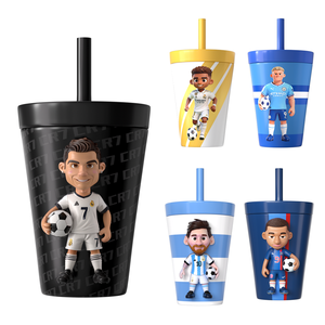 ZREGGUR Gobelet personnalisable en acier inoxydable de 12 oz pour supporter de football, accessoires de football, autocollant de drapeau, cordon, journée de match, <span class=keywords><strong>CR7</strong></span> - Product Image 1