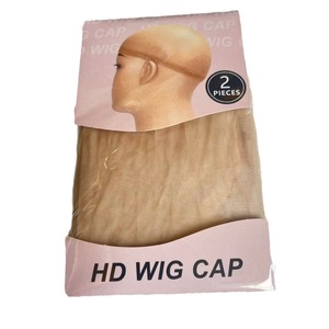 Lot de 2 bonnets de perruque en dentelle HD, souples et extensibles, couleur chair, accessoires pour perruques - Product Image 1
