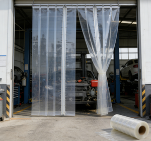 Rollo <span class=keywords><strong>de</strong></span> Cortina <span class=keywords><strong>de</strong></span> <span class=keywords><strong>PVC</strong></span> Transparente Reforzado con Doble Nervadura, Resistente al Calor y a los Rayos UV, <span class=keywords><strong>de</strong></span> 1mm-10mm <span class=keywords><strong>de</strong></span> Grosor, para Garajes y Talleres <span class=keywords><strong>de</strong></span> <span class=keywords><strong>Reparación</strong></span> <span class=keywords><strong>de</strong></span> Automóviles - Product Image 1